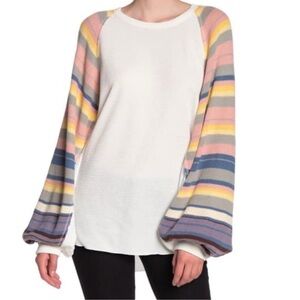 Free People Rainbow Dreams Knit Top NWT